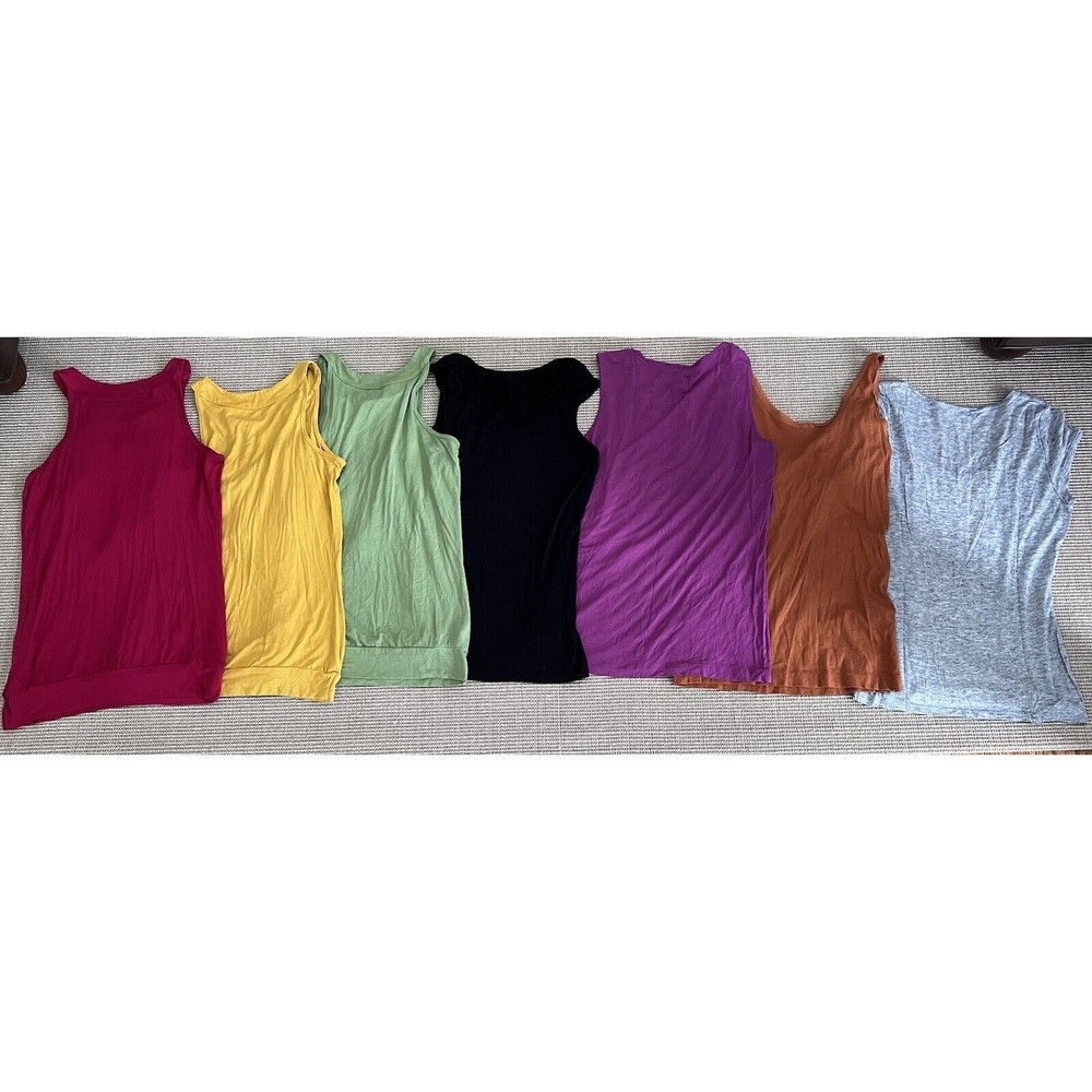 7 Anthropologie J Crew Sleeveless Short Sleeve Ruffle Top T Shirt Lot S 2 4 6 - Picture 5 of 11